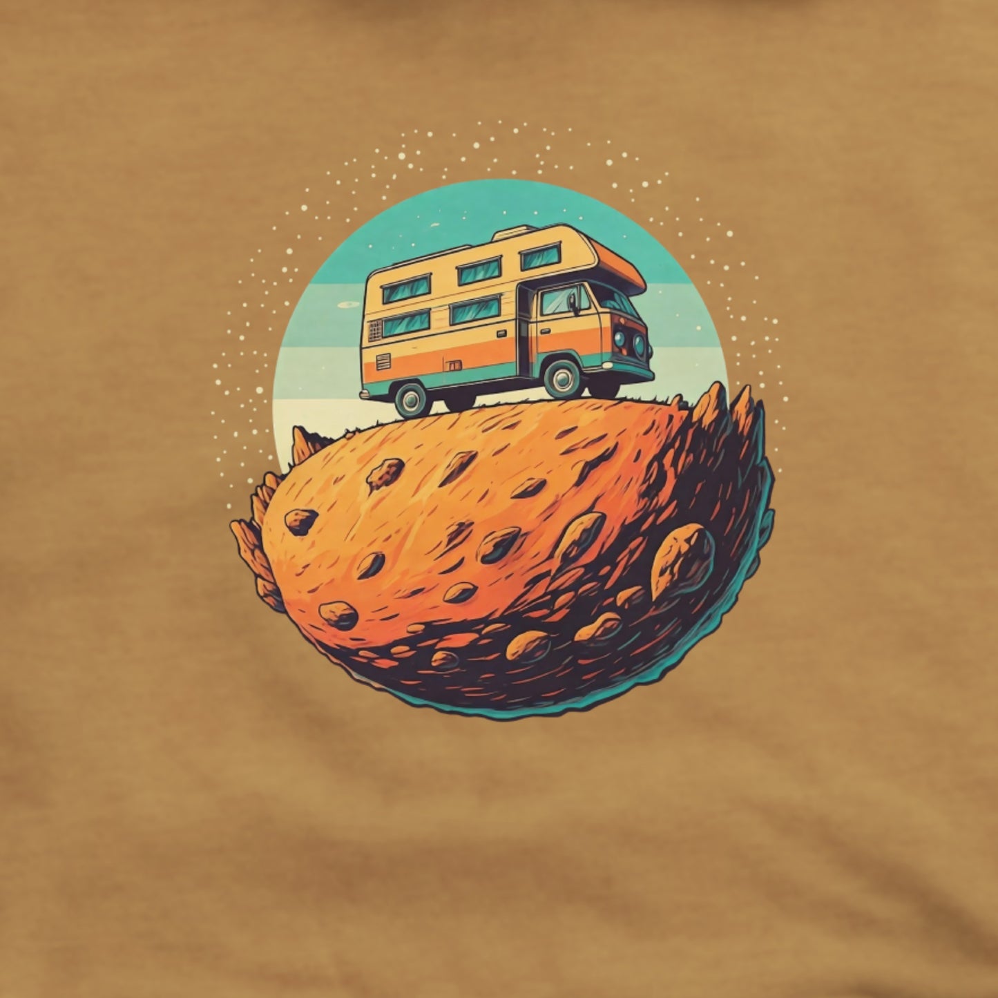 Camper Tiny Planet Hoodie Adventure and Outdoors Themed Hoodie