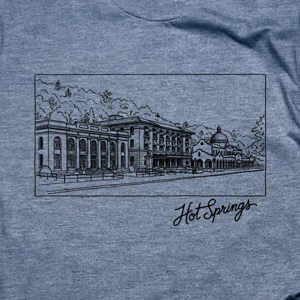 Hot Springs Line Drawing T-Shirt