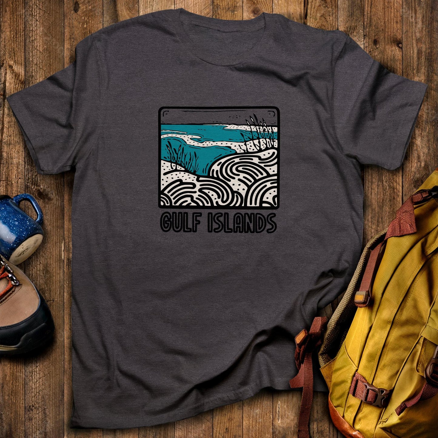 Gulf Islands National Seashore T-Shirt Dark Heather Adventure and Outdoors Themed T-Shirt