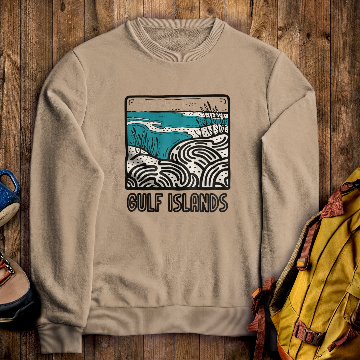 Gulf Islands National Seashore Crewneck Sweatshirt Sand Adventure and Outdoors Themed Sweatshirt