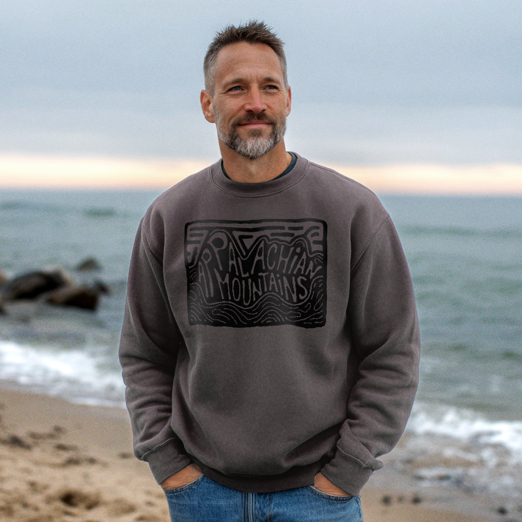Appalachian Mountains Crewneck Sweatshirt Adventure and Outdoors Themed Sweatshirt