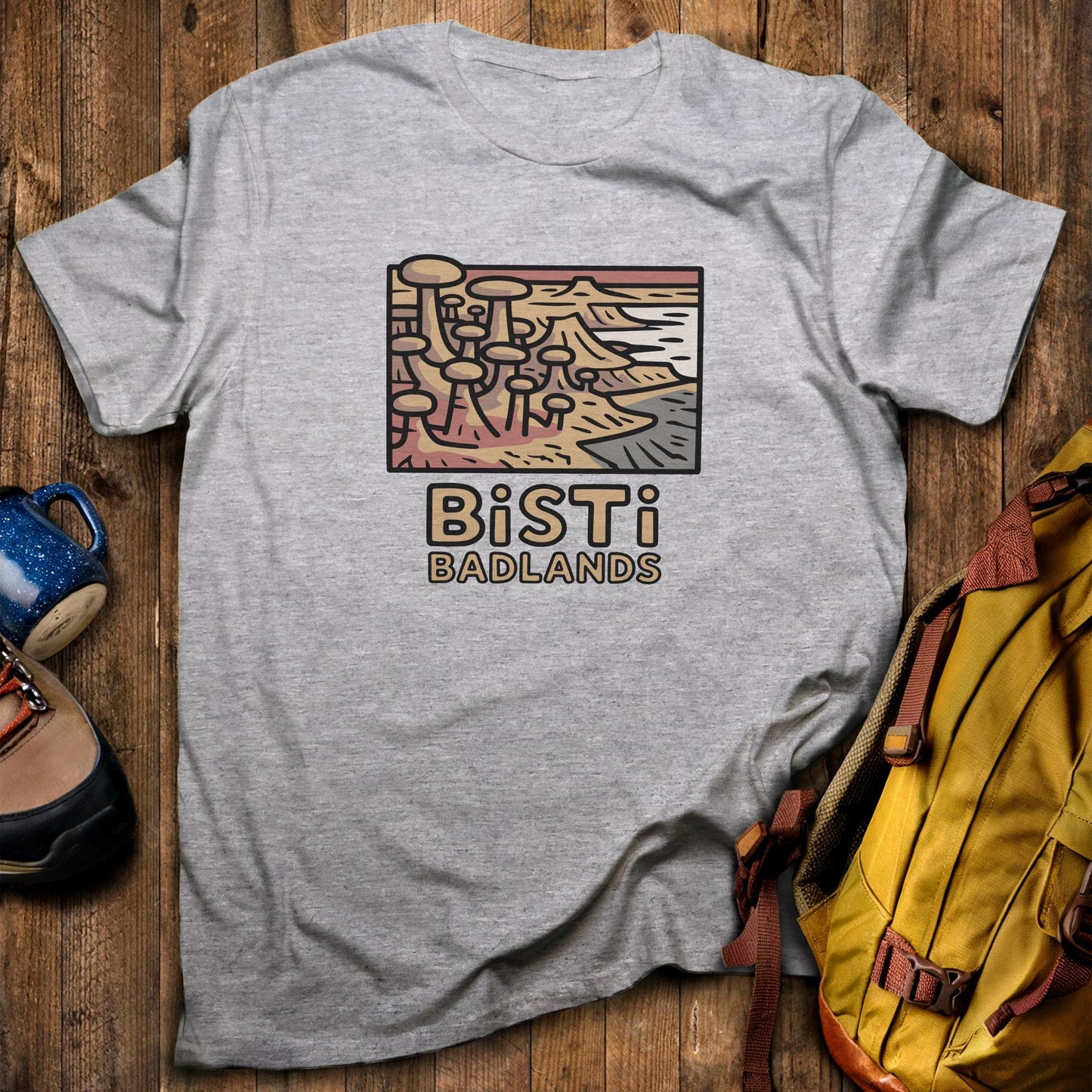 Bisti Badlands T-Shirt Sport Grey Adventure and Outdoors Themed T-Shirt