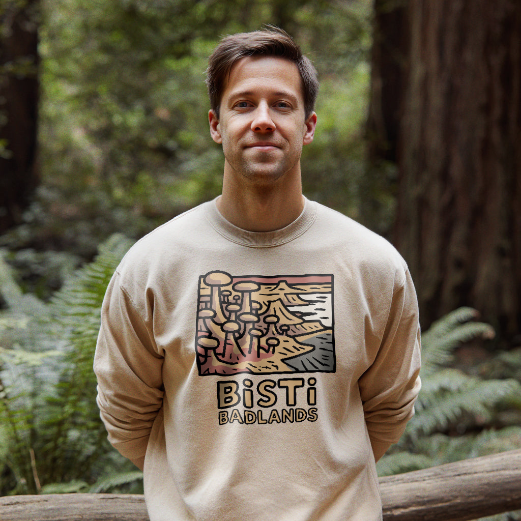 Bisti Badlands Crewneck Sweatshirt Adventure and Outdoors Themed Sweatshirt