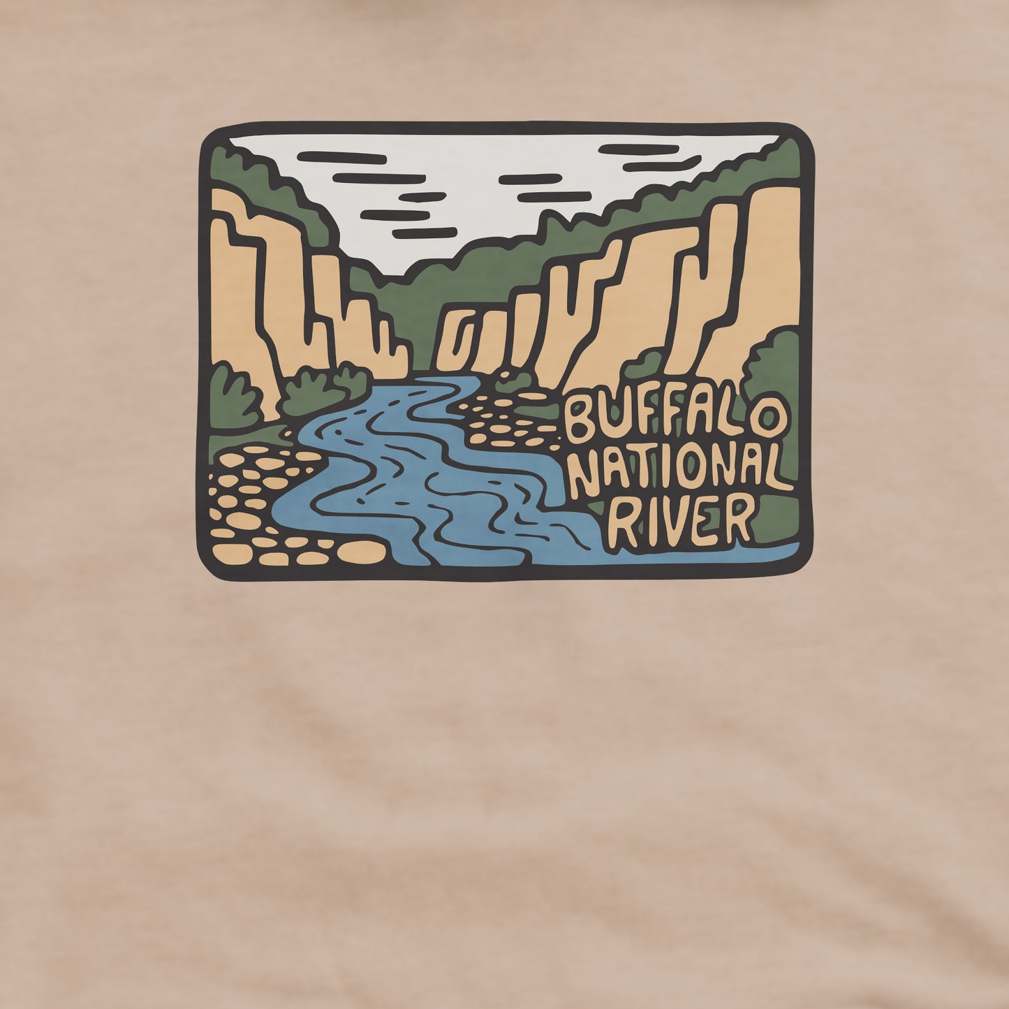 Buffalo National River Crewneck Sweatshirt Adventure and Outdoors Themed Sweatshirt