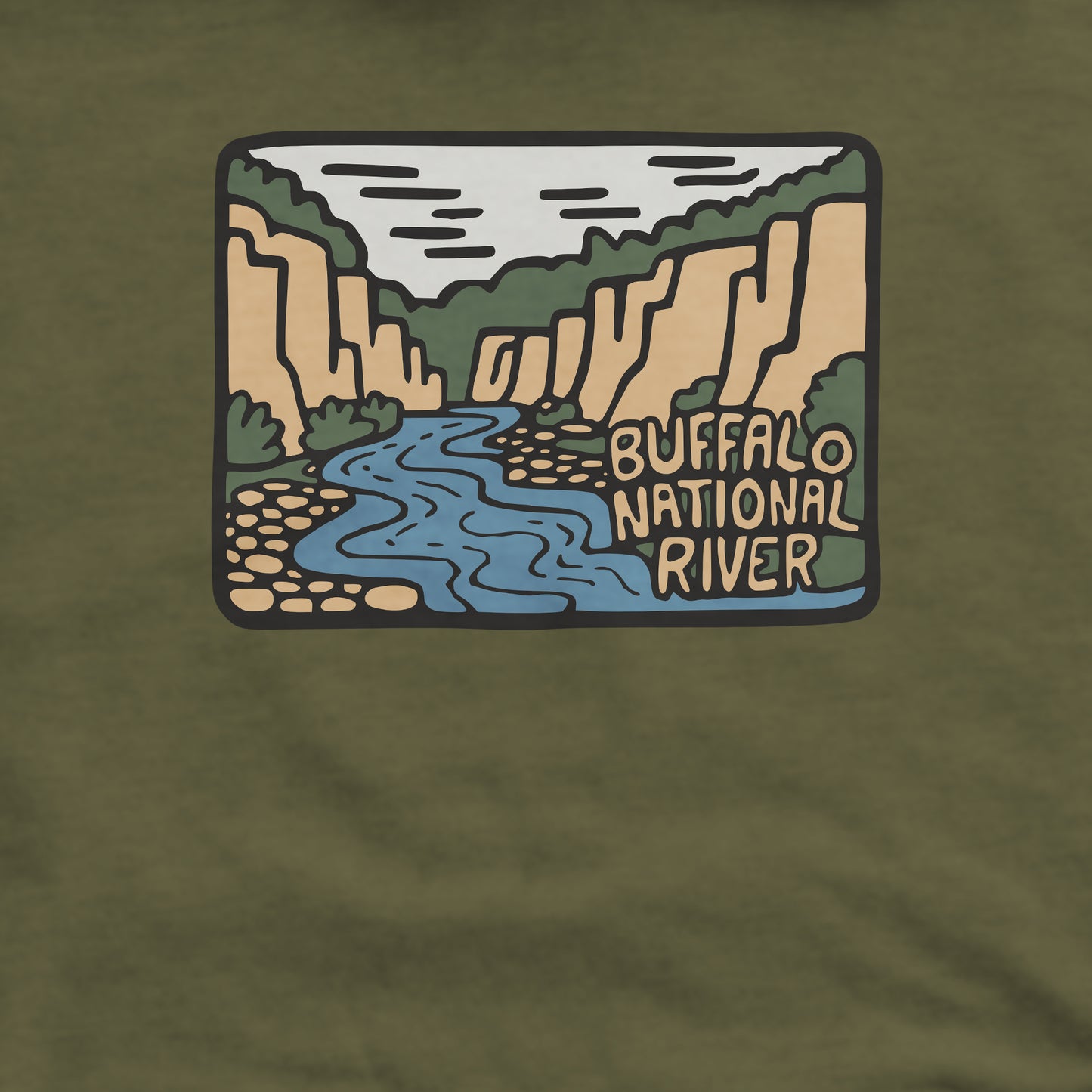 Buffalo National River Crewneck Sweatshirt Adventure and Outdoors Themed Sweatshirt