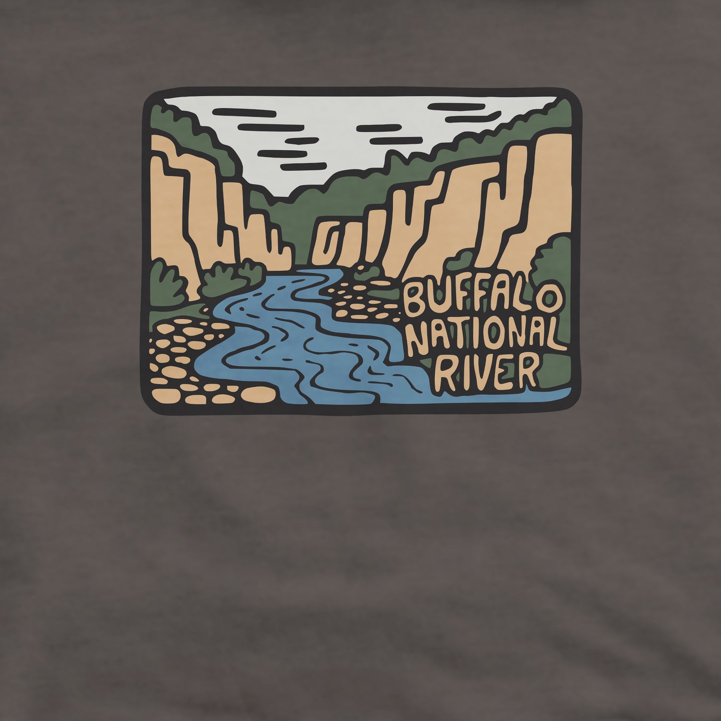 Buffalo National River Crewneck Sweatshirt Adventure and Outdoors Themed Sweatshirt