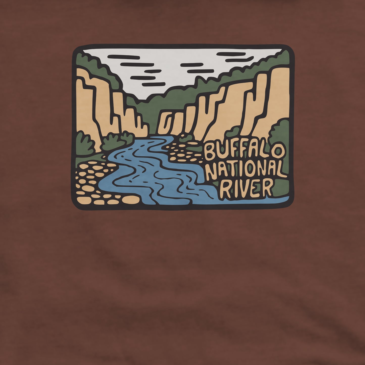 Buffalo National River Crewneck Sweatshirt Adventure and Outdoors Themed Sweatshirt