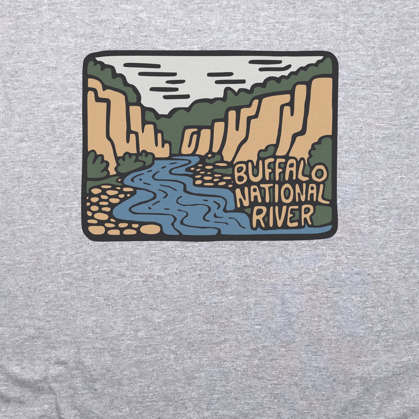 Buffalo National River Crewneck Sweatshirt Adventure and Outdoors Themed Sweatshirt