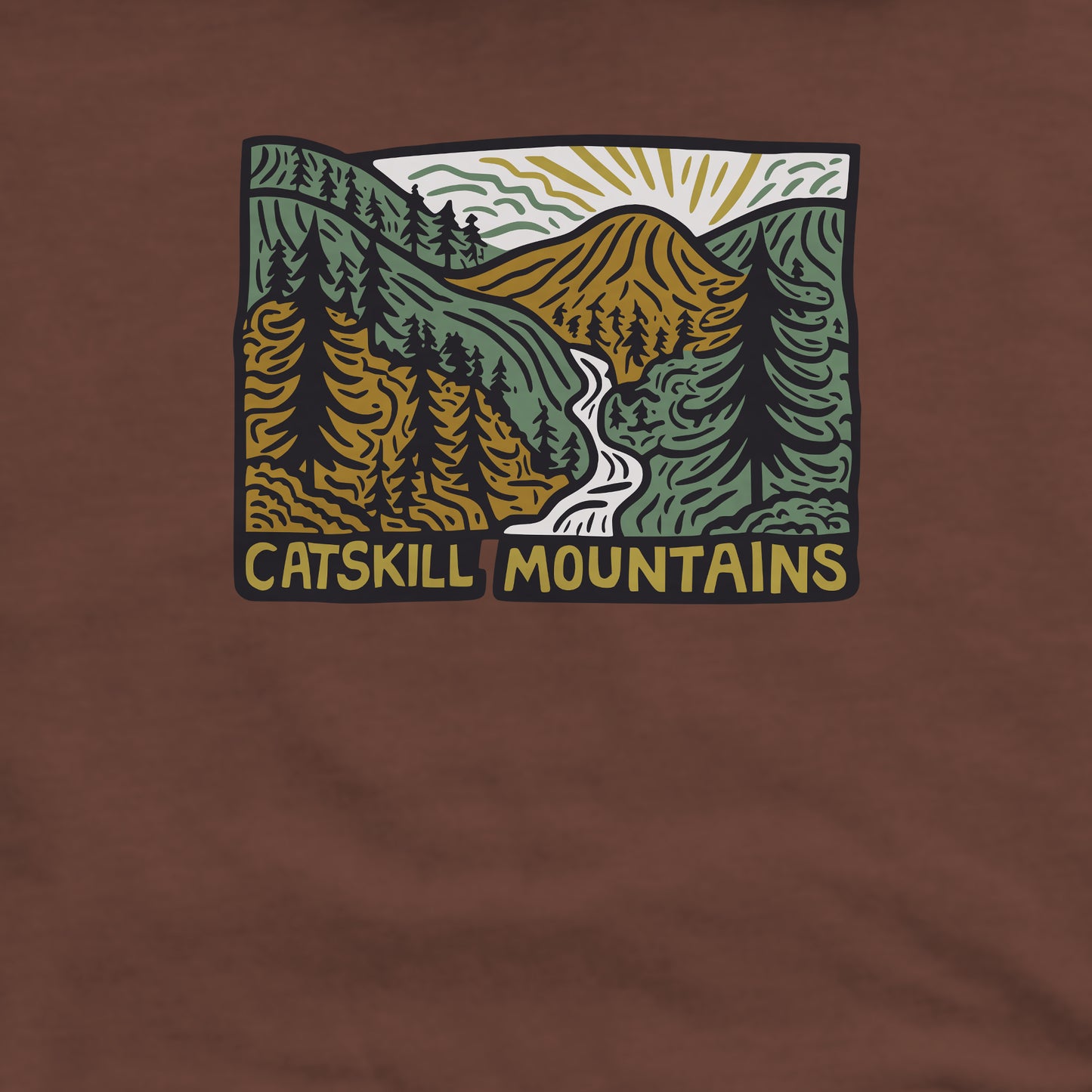 Catskill Mountains Crewneck Sweatshirt Adventure and Outdoors Themed Sweatshirt