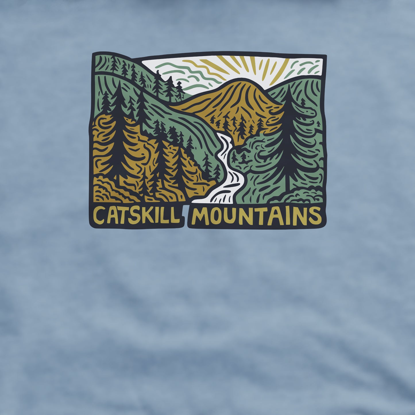 Catskill Mountains Crewneck Sweatshirt Adventure and Outdoors Themed Sweatshirt