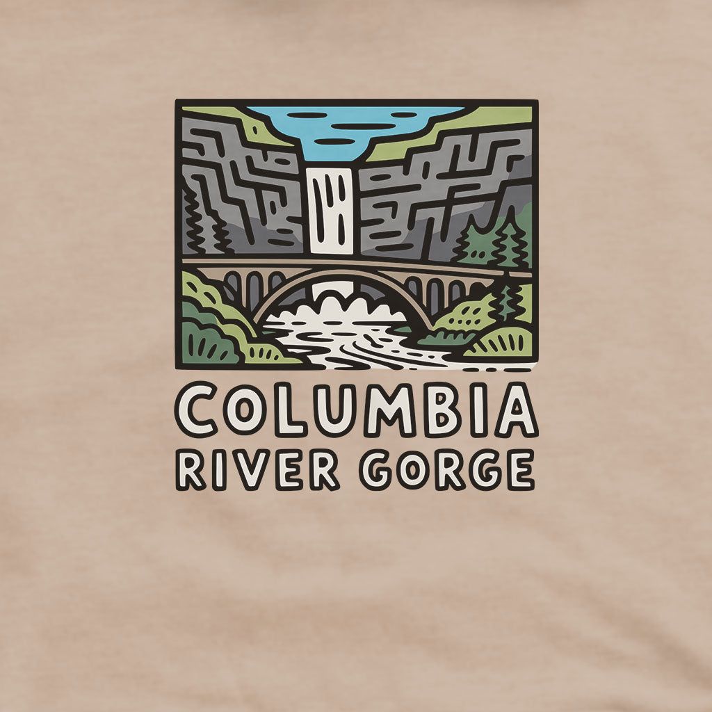 Columbia River Gorge Hoodie Adventure and Outdoors Themed Hoodie