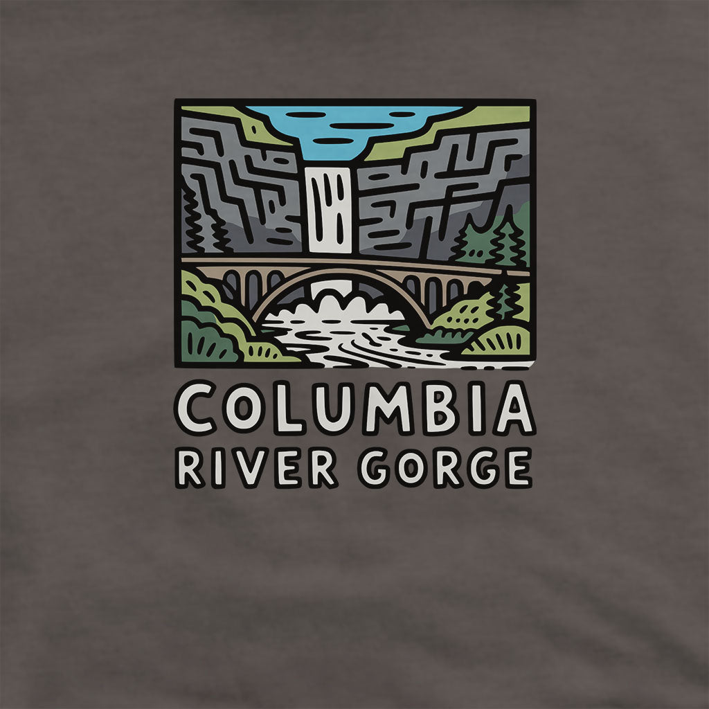 Columbia River Gorge Hoodie Adventure and Outdoors Themed Hoodie