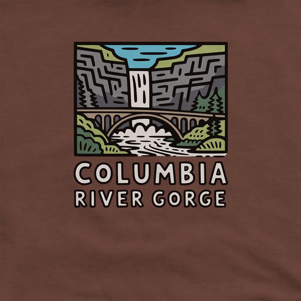 Columbia River Gorge Hoodie Adventure and Outdoors Themed Hoodie