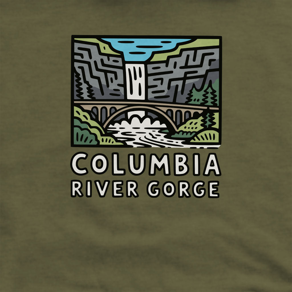 Columbia River Gorge Crewneck Sweatshirt Adventure and Outdoors Themed Sweatshirt