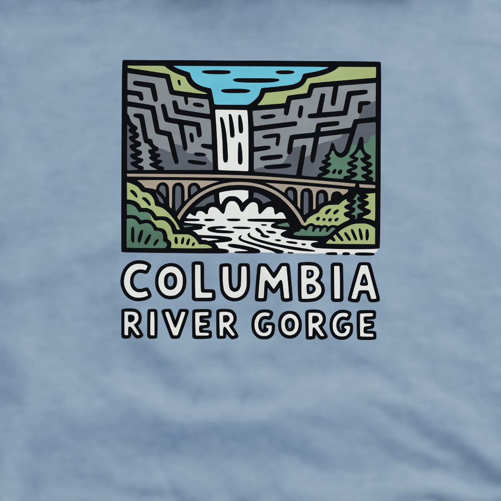 Columbia River Gorge Crewneck Sweatshirt Adventure and Outdoors Themed Sweatshirt