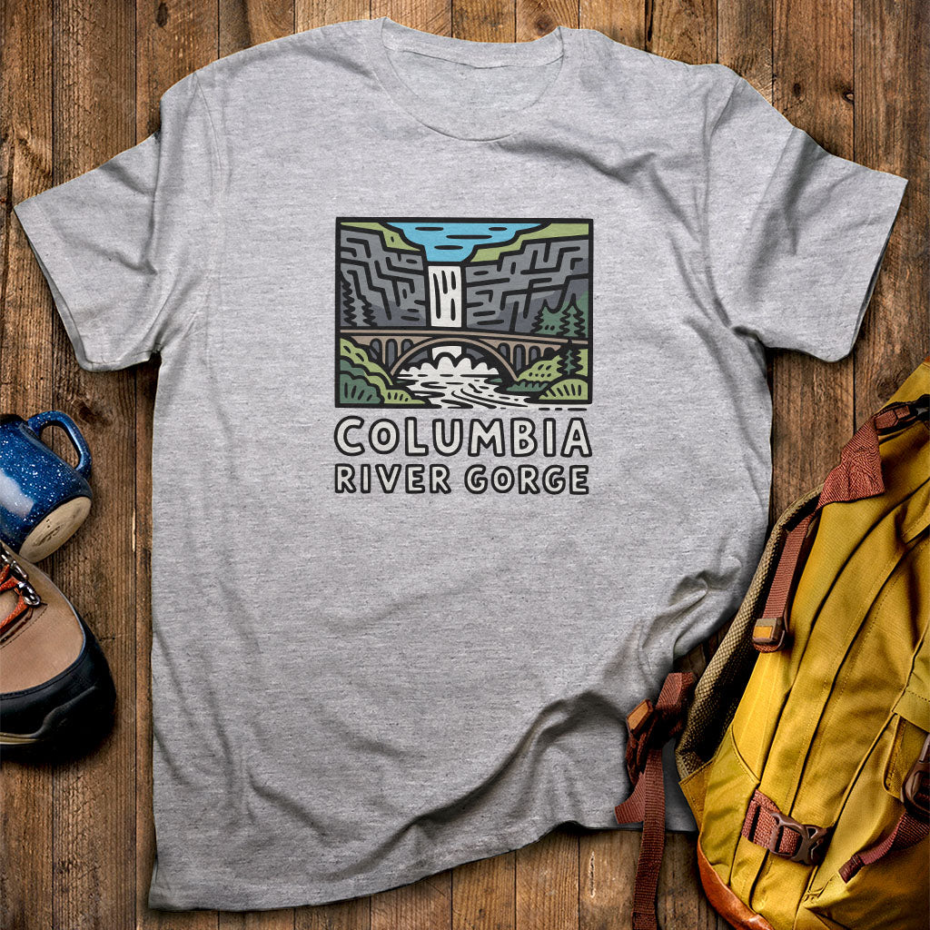 Columbia River Gorge T-Shirt Sport Grey Adventure and Outdoors Themed T-Shirt