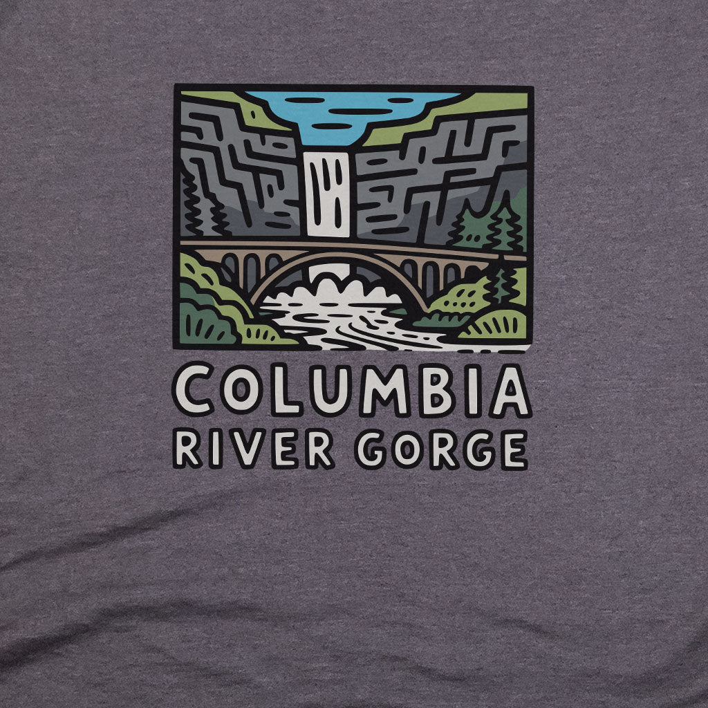 Columbia River Gorge T-Shirt Adventure and Outdoors Themed T-Shirt