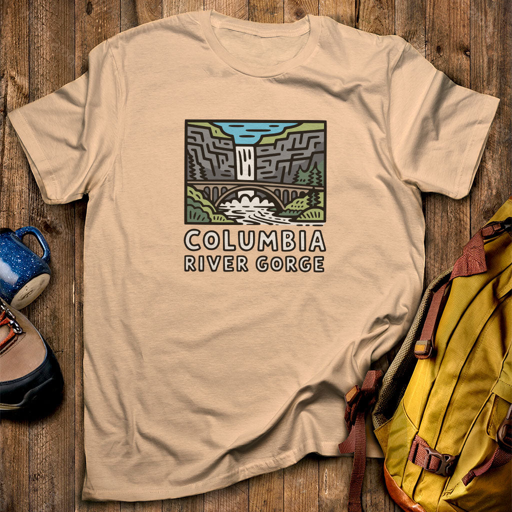 Columbia River Gorge T-Shirt Sand Adventure and Outdoors Themed T-Shirt