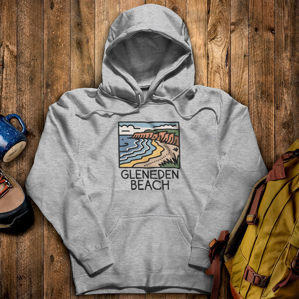 Gleneden Beach Hoodie Sport Grey Adventure and Outdoors Themed Hoodie