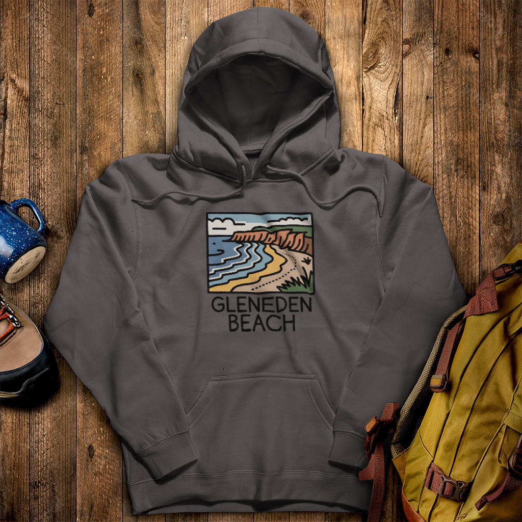Gleneden Beach Hoodie Charcoal Adventure and Outdoors Themed Hoodie