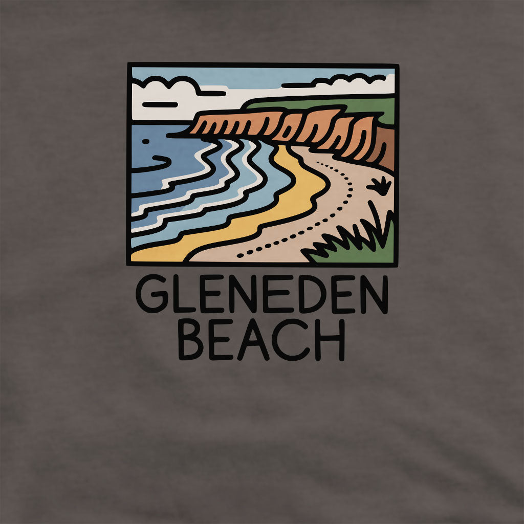 Gleneden Beach Crewneck Sweatshirt Adventure and Outdoors Themed Sweatshirt