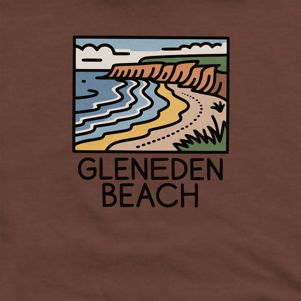 Gleneden Beach Crewneck Sweatshirt Adventure and Outdoors Themed Sweatshirt