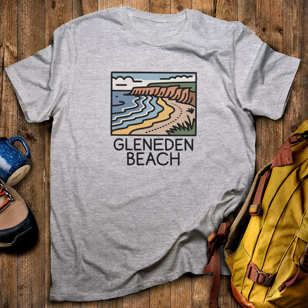 Gleneden Beach T-Shirt Sport Grey Adventure and Outdoors Themed T-Shirt