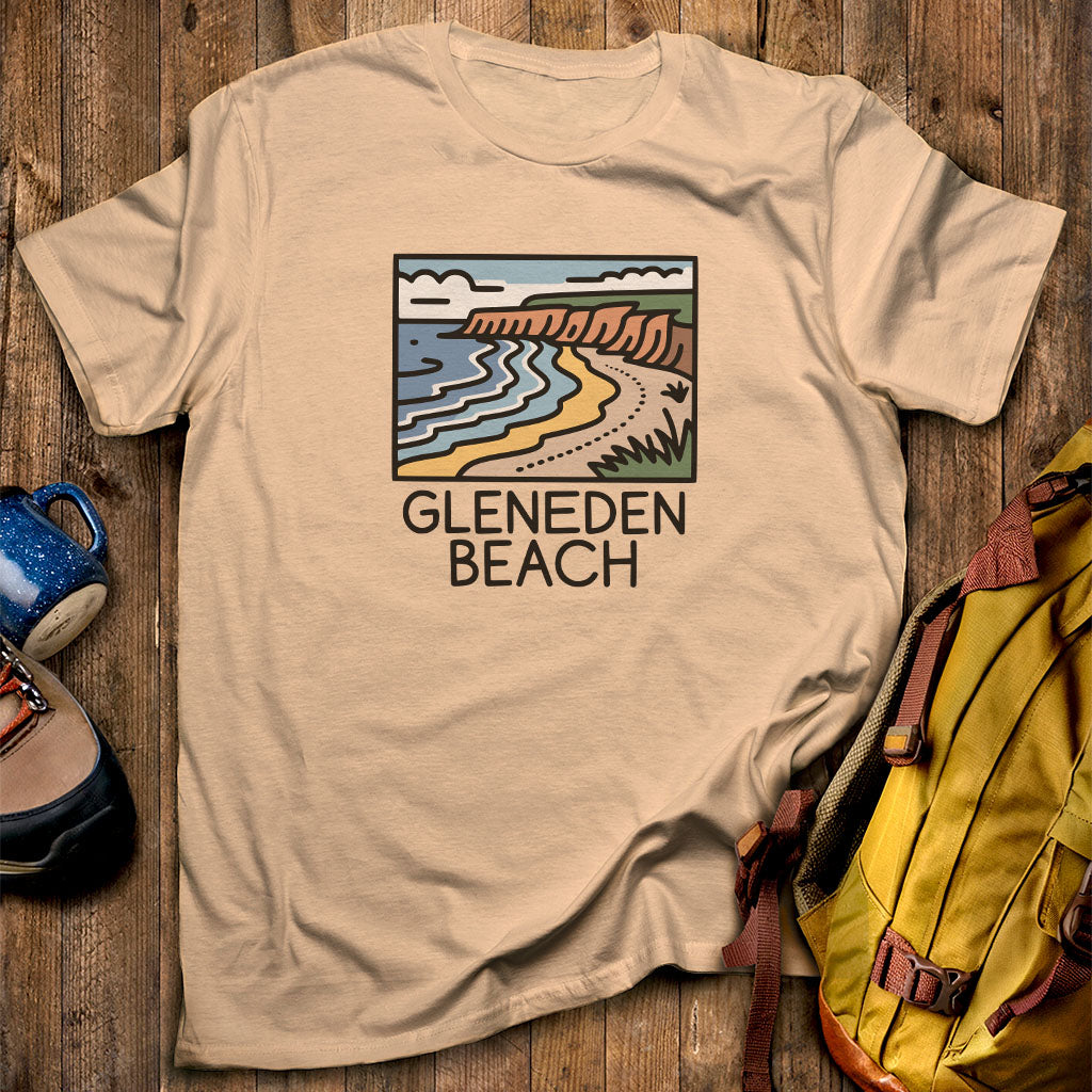 Gleneden Beach T-Shirt Sand Adventure and Outdoors Themed T-Shirt