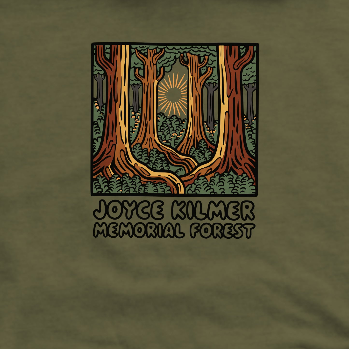 Joyce Kilmer Memorial Forest Crewneck Sweatshirt Adventure and Outdoors Themed Sweatshirt