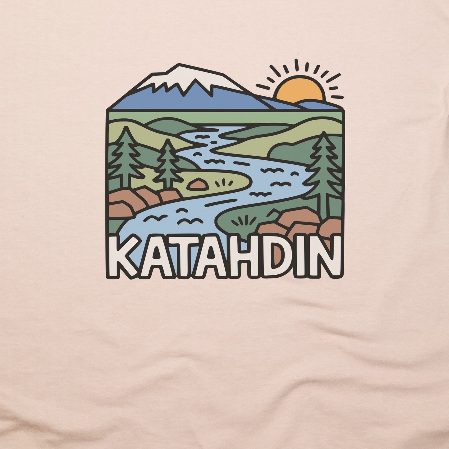Mount Katahdin T-Shirt Adventure and Outdoors Themed T-Shirt