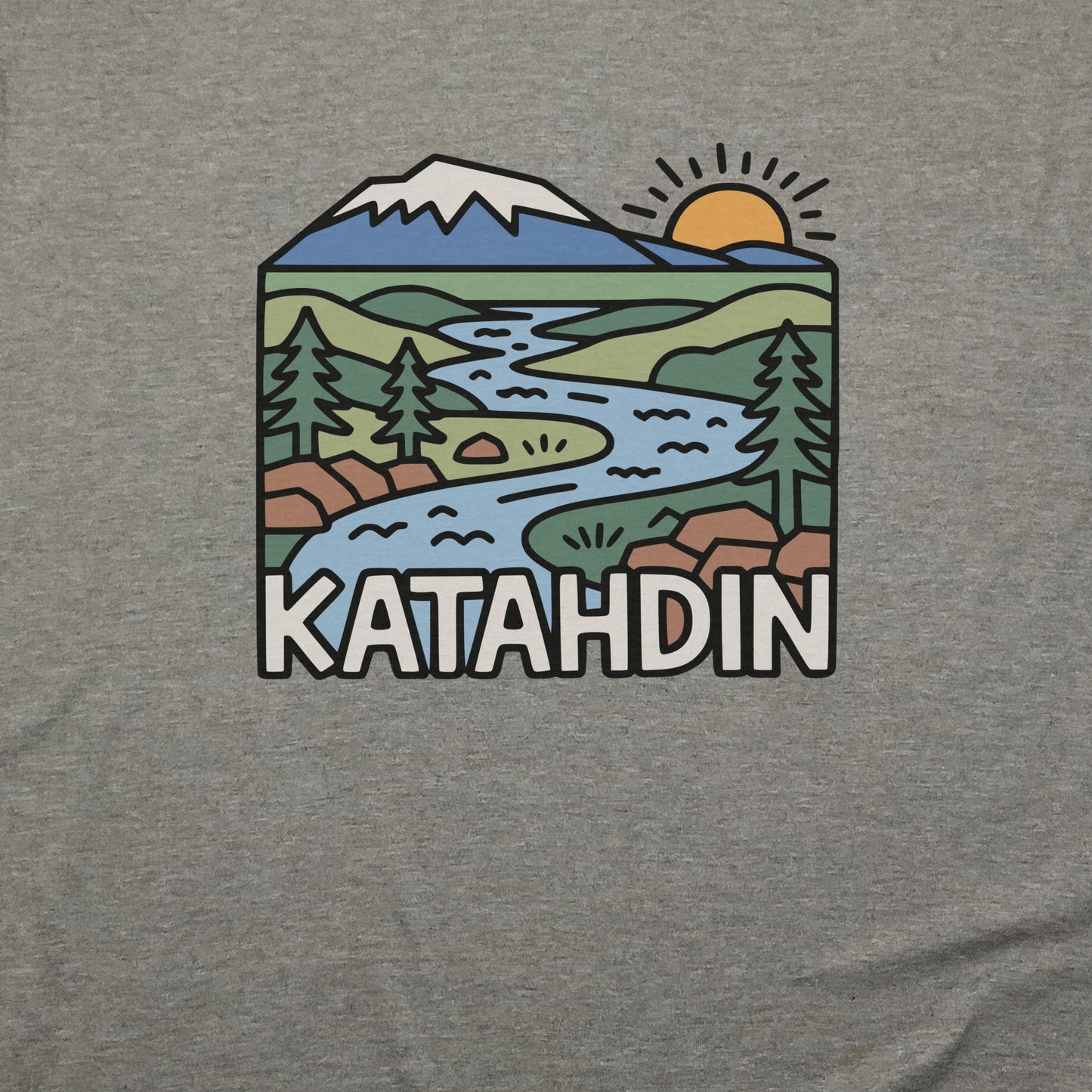 Mount Katahdin T-Shirt Adventure and Outdoors Themed T-Shirt