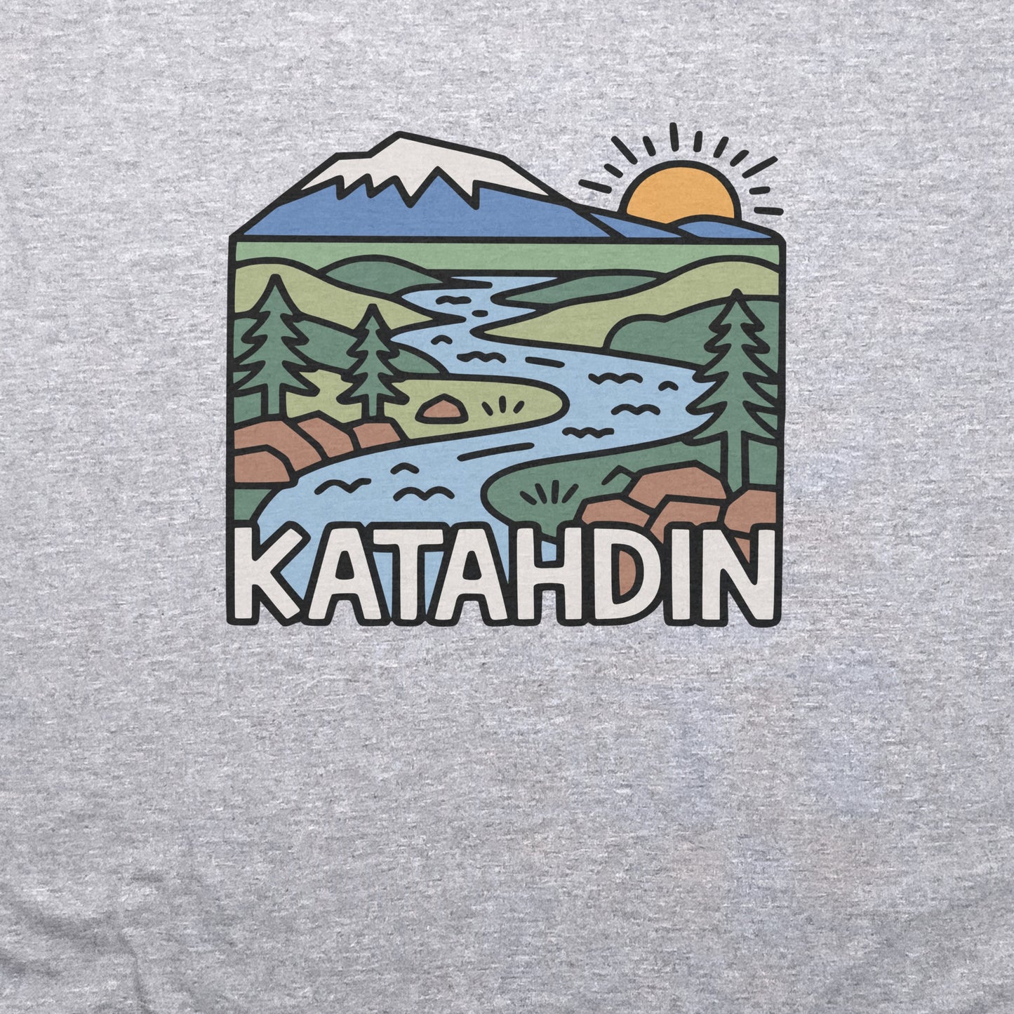 Mount Katahdin T-Shirt Adventure and Outdoors Themed T-Shirt