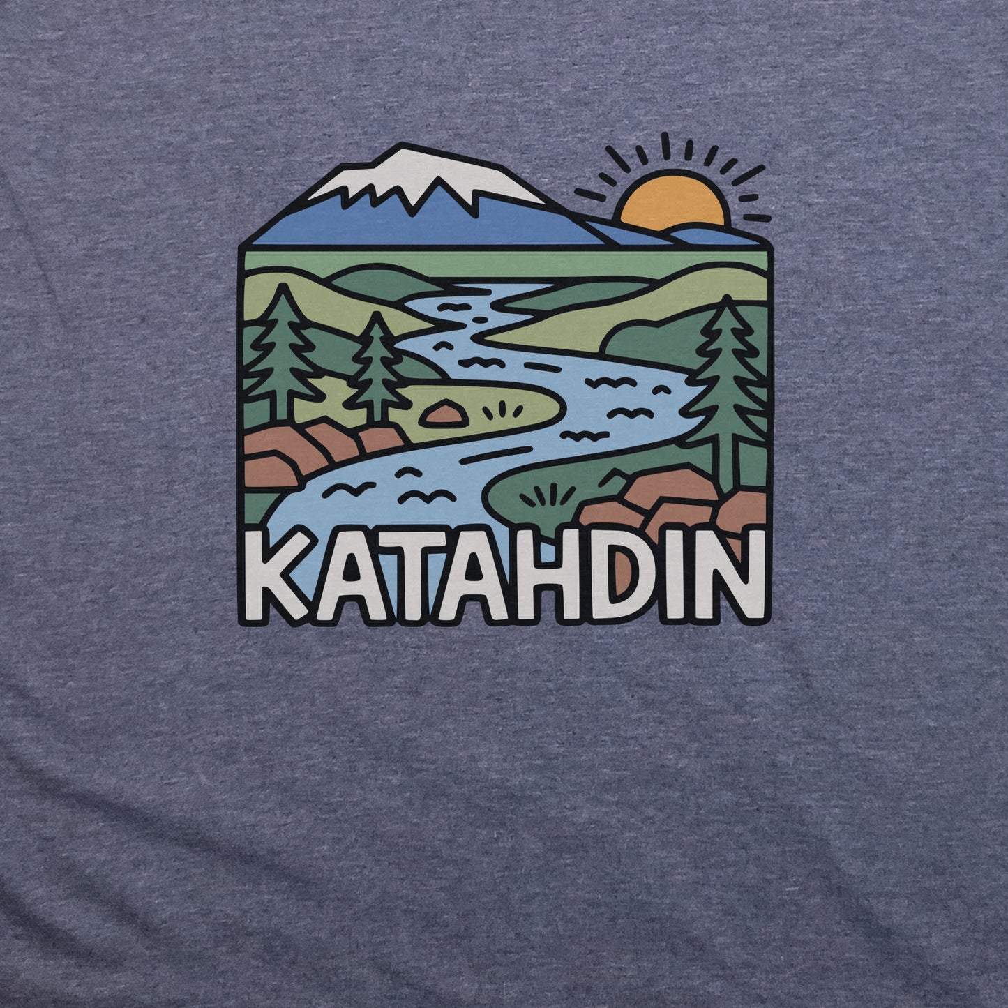 Mount Katahdin T-Shirt Adventure and Outdoors Themed T-Shirt