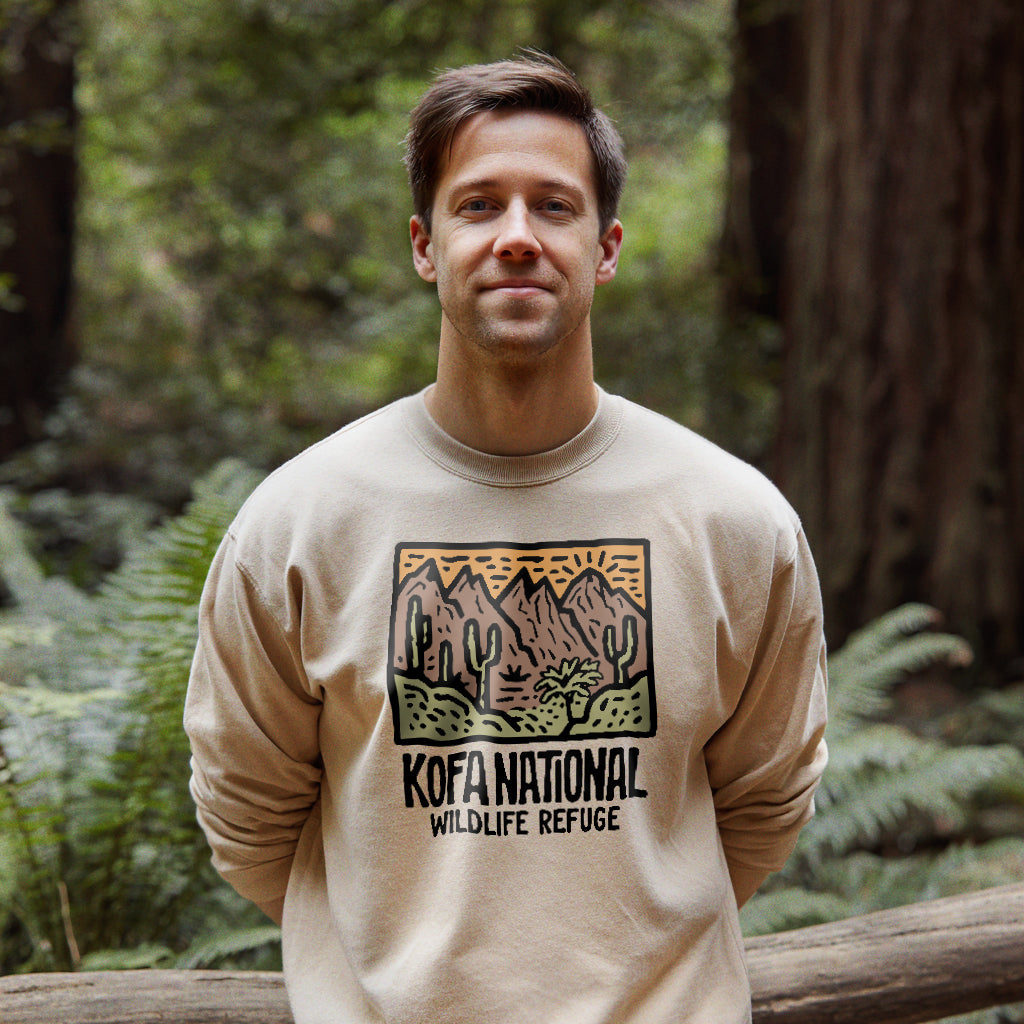 Kofa National Wildlife Refuge Crewneck Sweatshirt Adventure and Outdoors Themed Sweatshirt