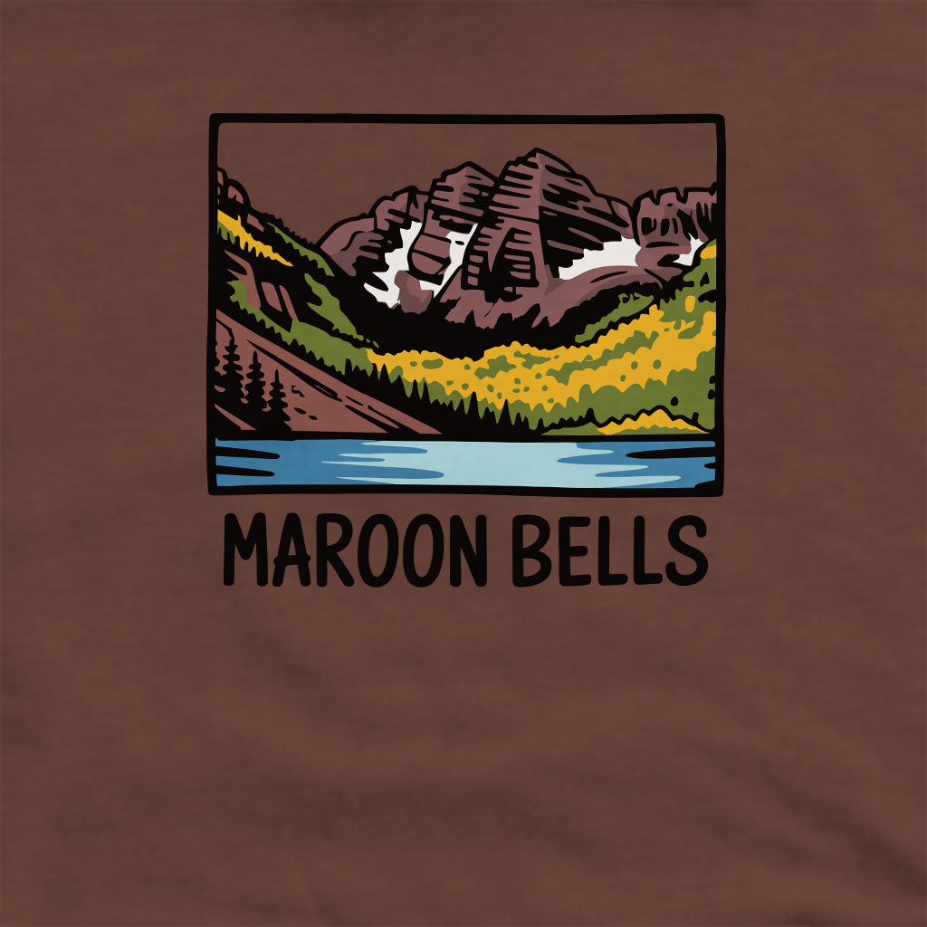 Maroon Bells Crewneck Sweatshirt Adventure and Outdoors Themed Sweatshirt