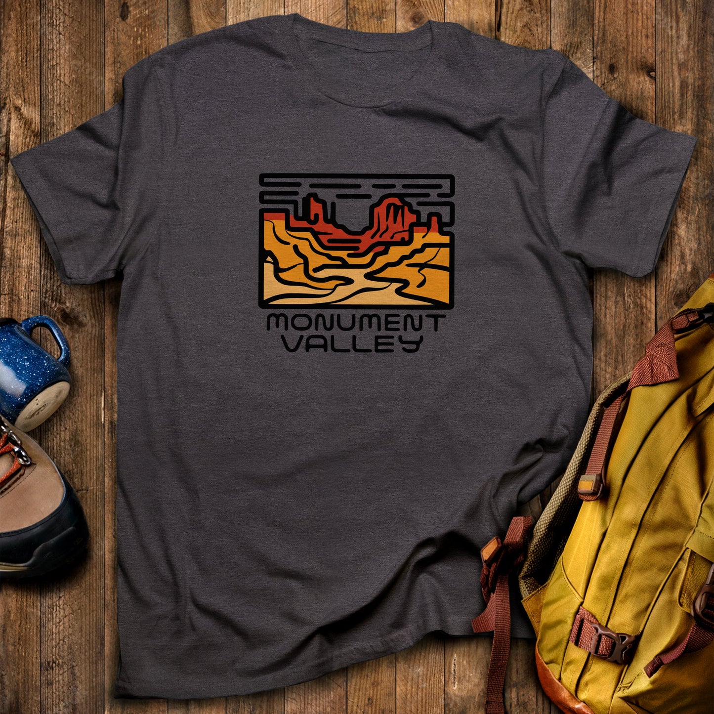 Monument Valley T-Shirt Dark Heather Adventure and Outdoors Themed T-Shirt