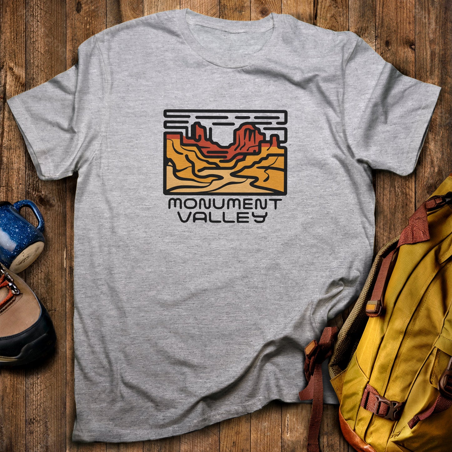 Monument Valley T-Shirt Sport Grey Adventure and Outdoors Themed T-Shirt