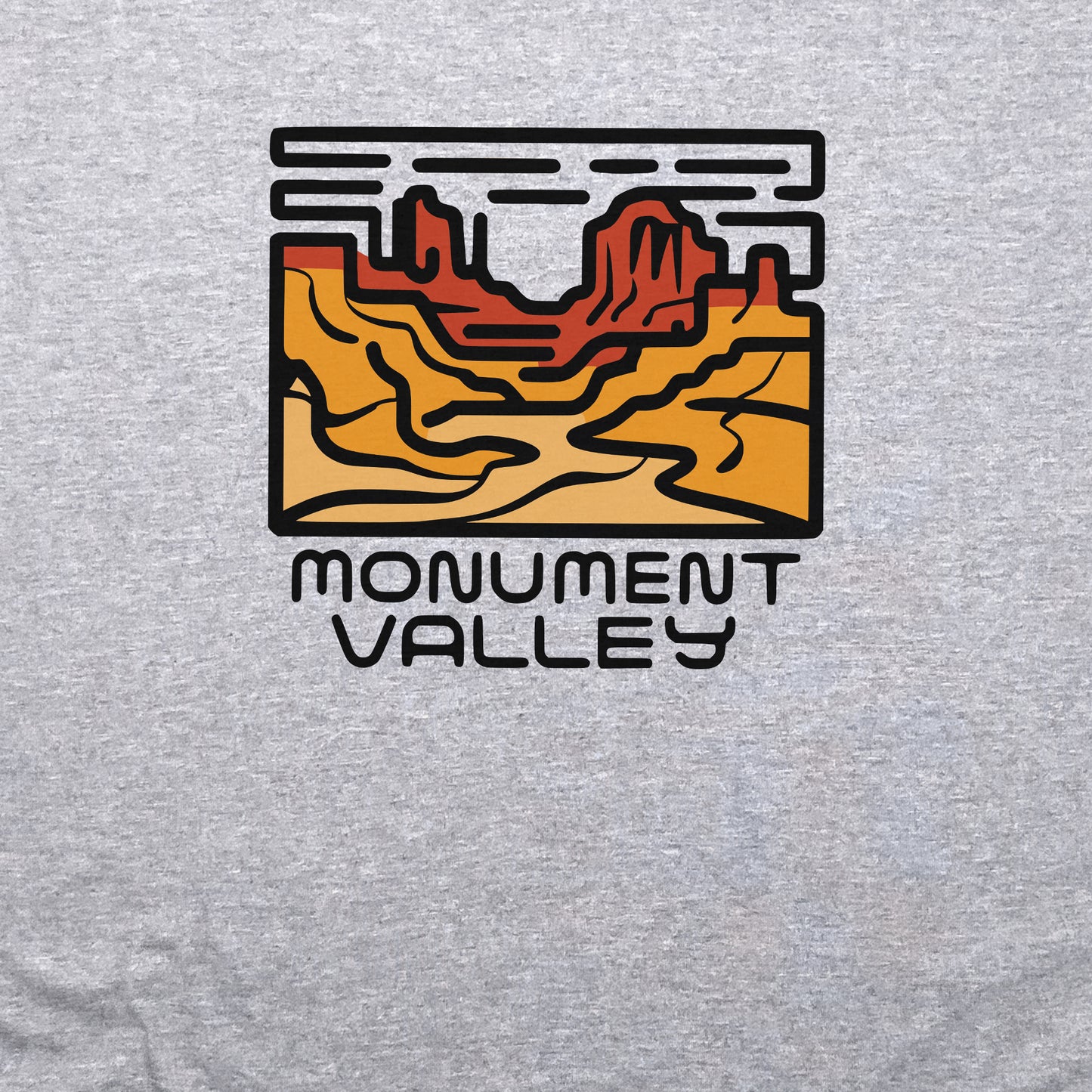 Monument Valley Crewneck Sweatshirt Adventure and Outdoors Themed Sweatshirt