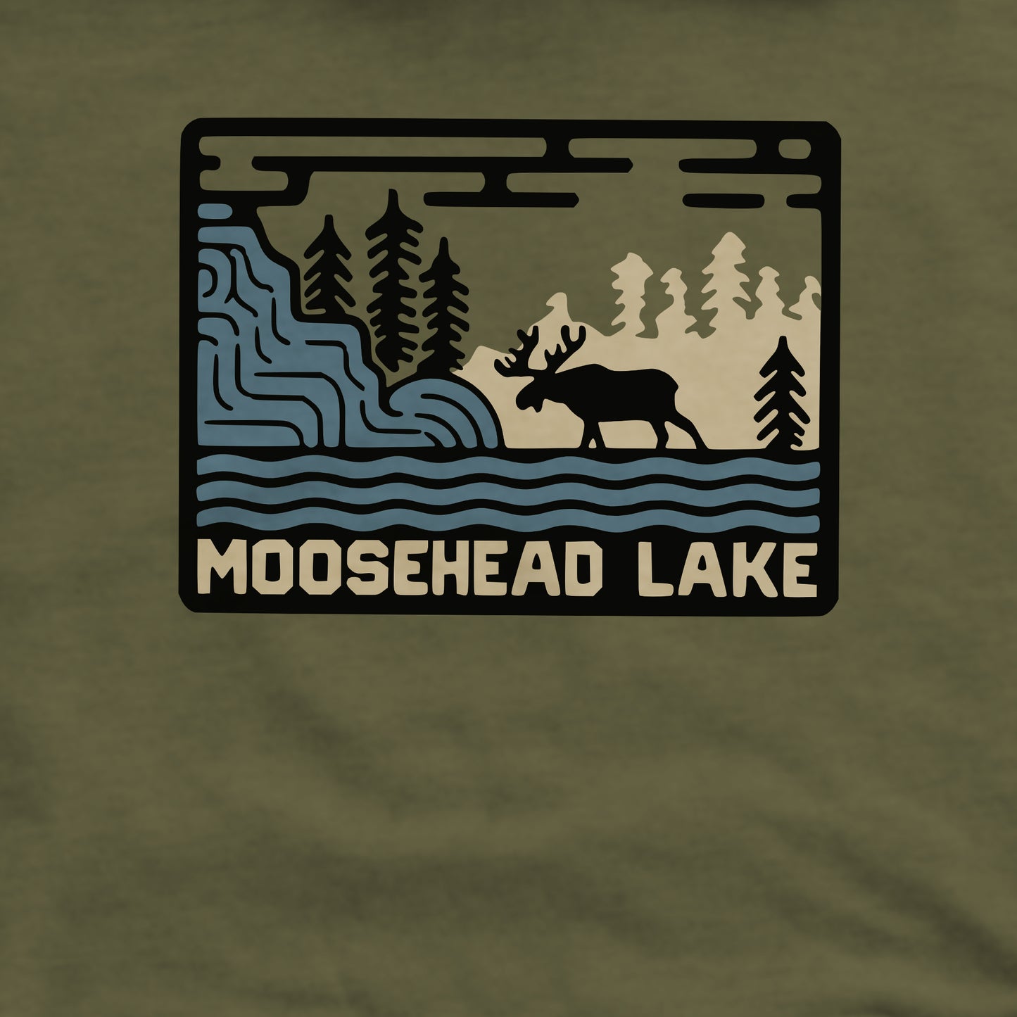 Moosehead Lake Crewneck Sweatshirt Adventure and Outdoors Themed Sweatshirt