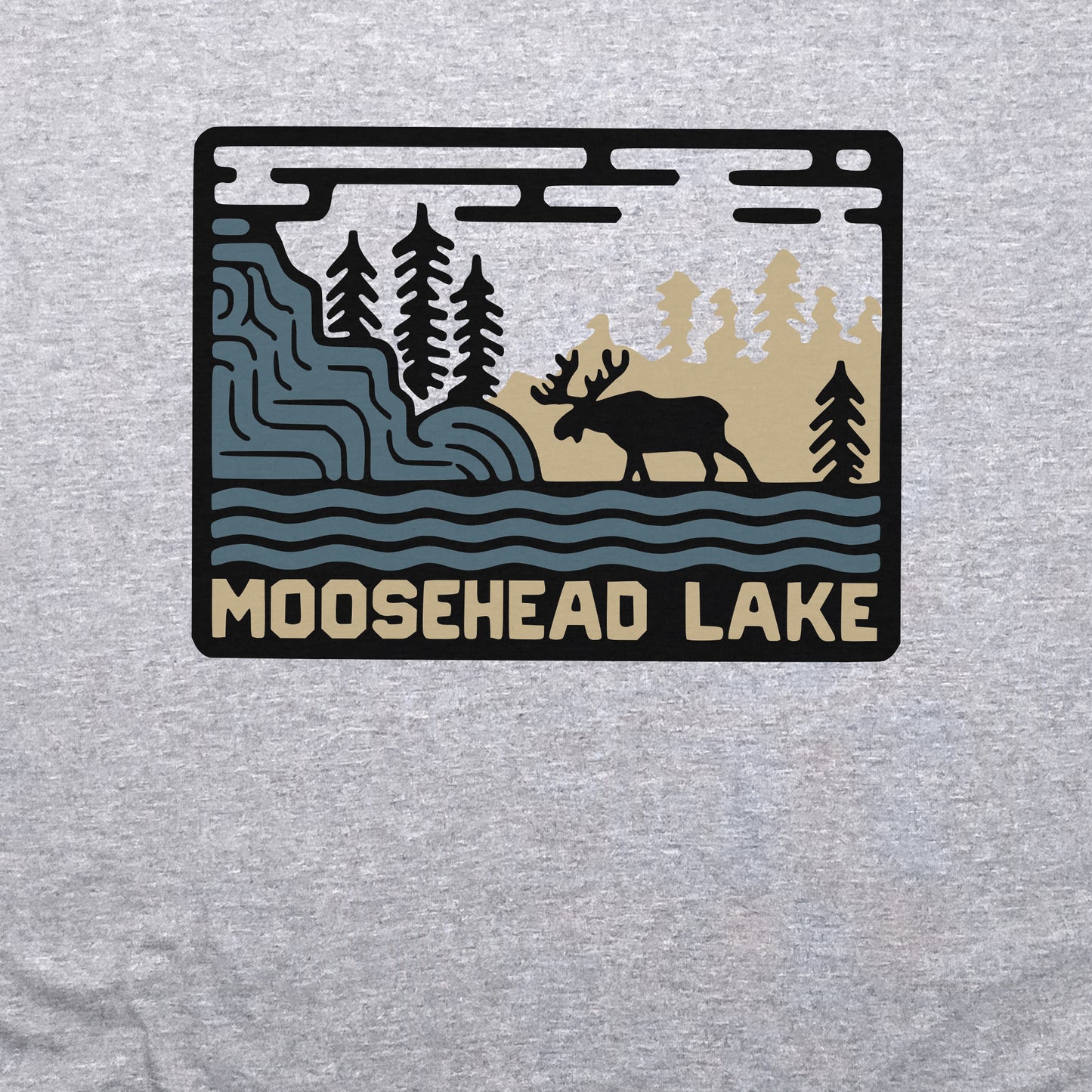 Moosehead Lake Crewneck Sweatshirt Adventure and Outdoors Themed Sweatshirt