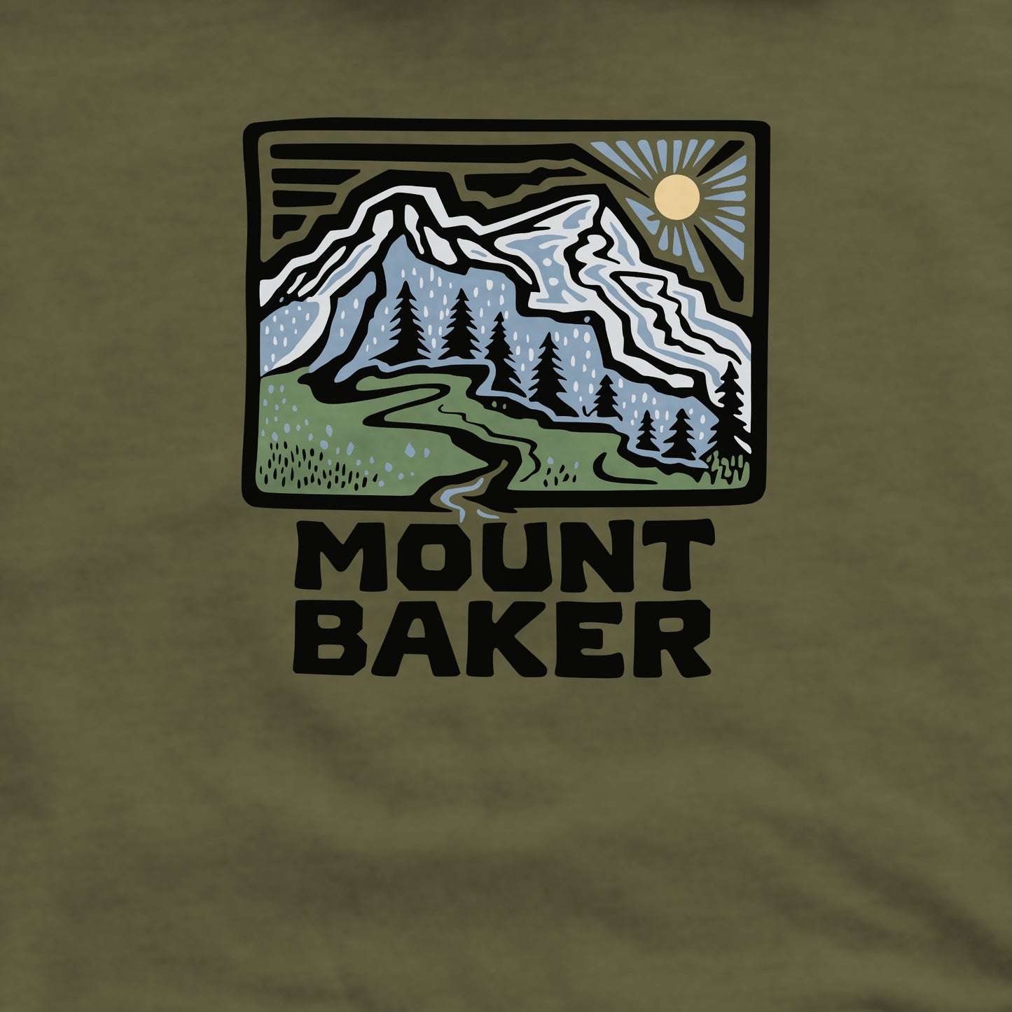 Mount Baker Crewneck Sweatshirt Adventure and Outdoors Themed Sweatshirt