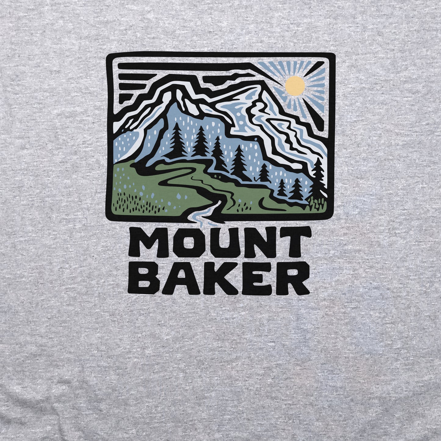 Mount Baker Crewneck Sweatshirt Adventure and Outdoors Themed Sweatshirt