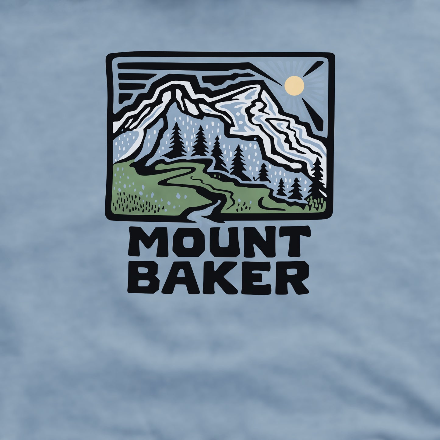 Mount Baker Crewneck Sweatshirt Adventure and Outdoors Themed Sweatshirt