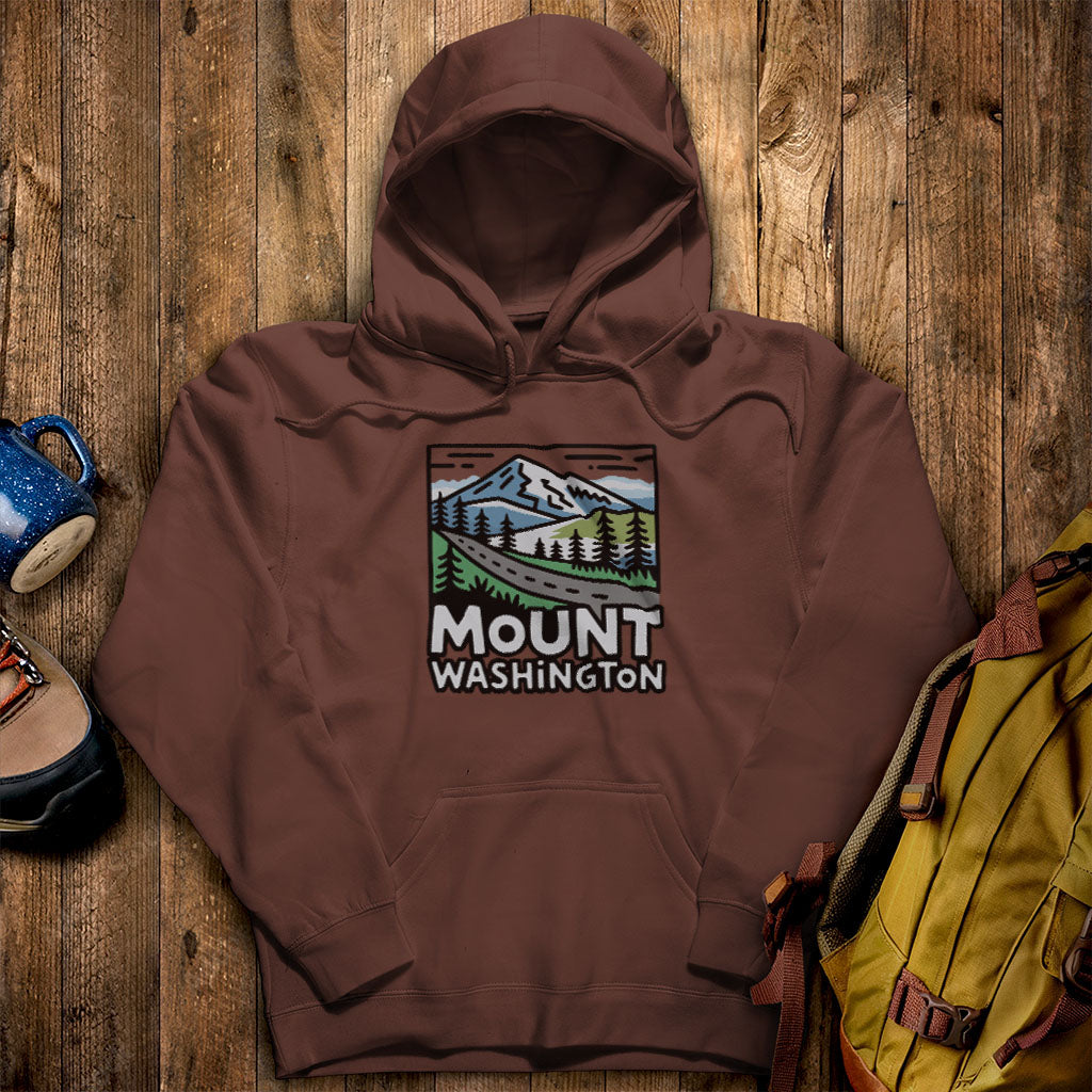 Mount Washington Hoodie Cocoa Adventure and Outdoors Themed Hoodie