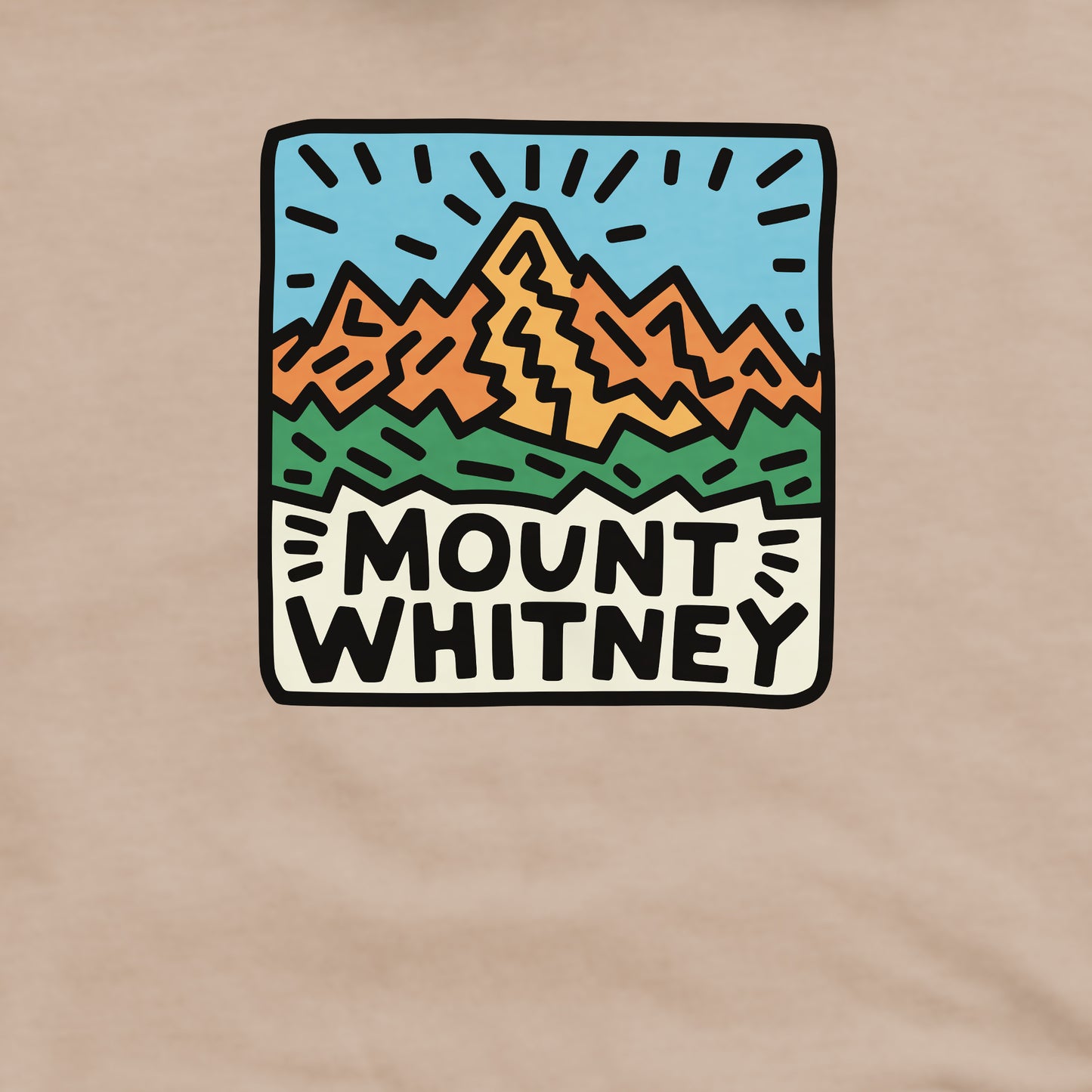 Mount Whitney Crewneck Sweatshirt Adventure and Outdoors Themed Sweatshirt