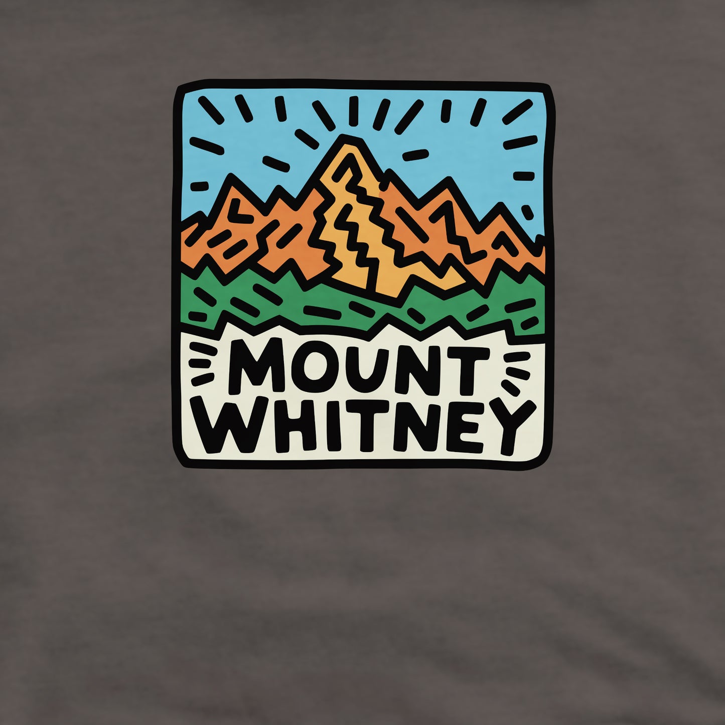 Mount Whitney Crewneck Sweatshirt Adventure and Outdoors Themed Sweatshirt