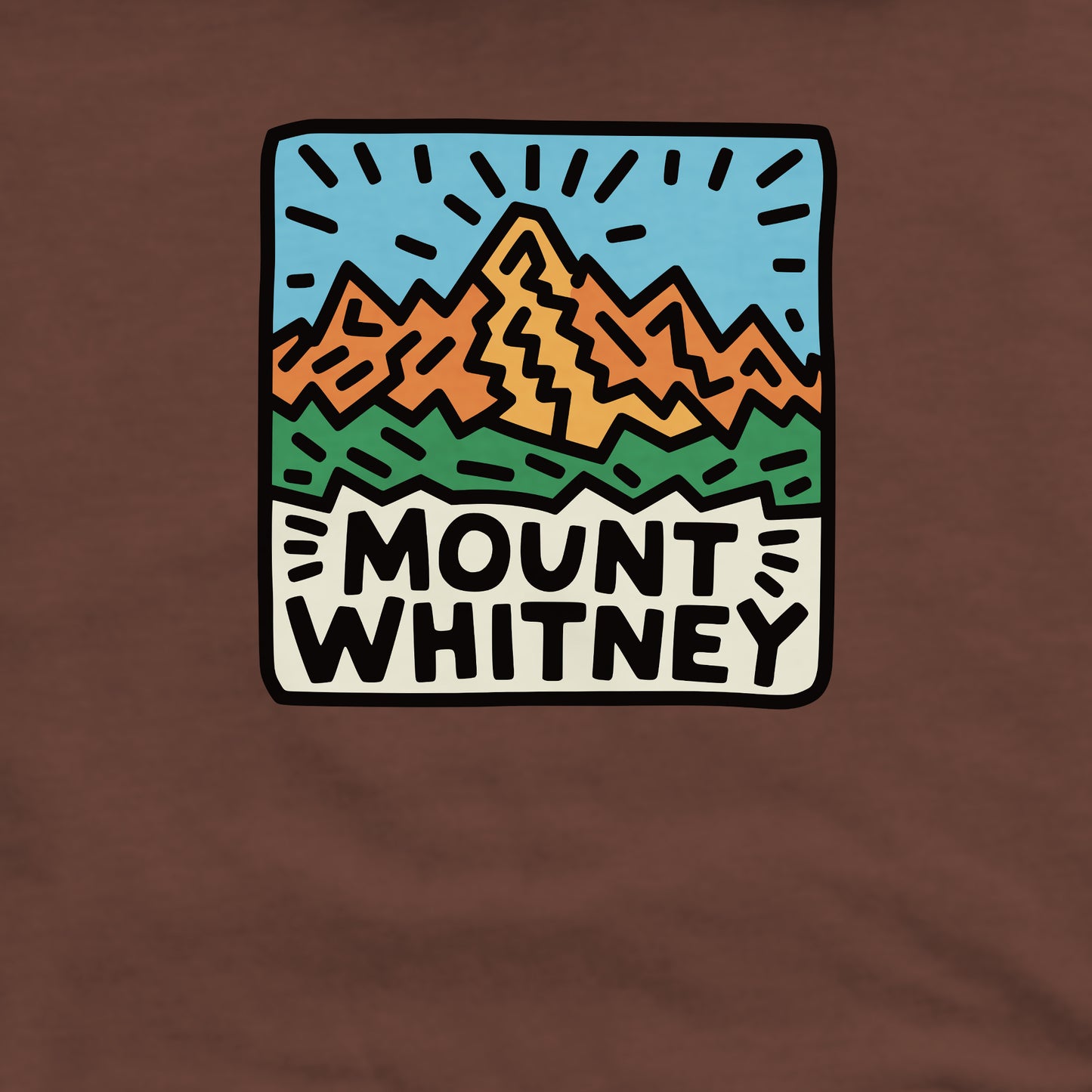 Mount Whitney Crewneck Sweatshirt Adventure and Outdoors Themed Sweatshirt