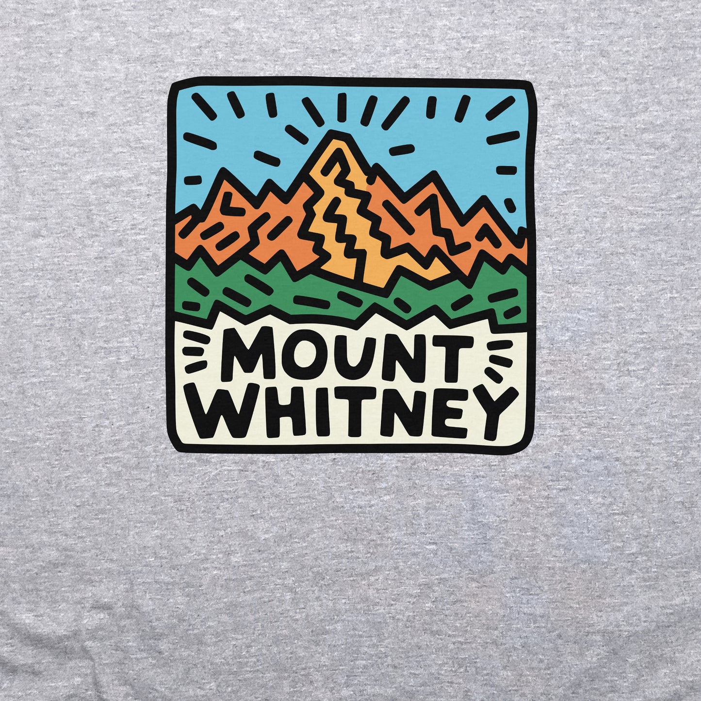 Mount Whitney Crewneck Sweatshirt Adventure and Outdoors Themed Sweatshirt