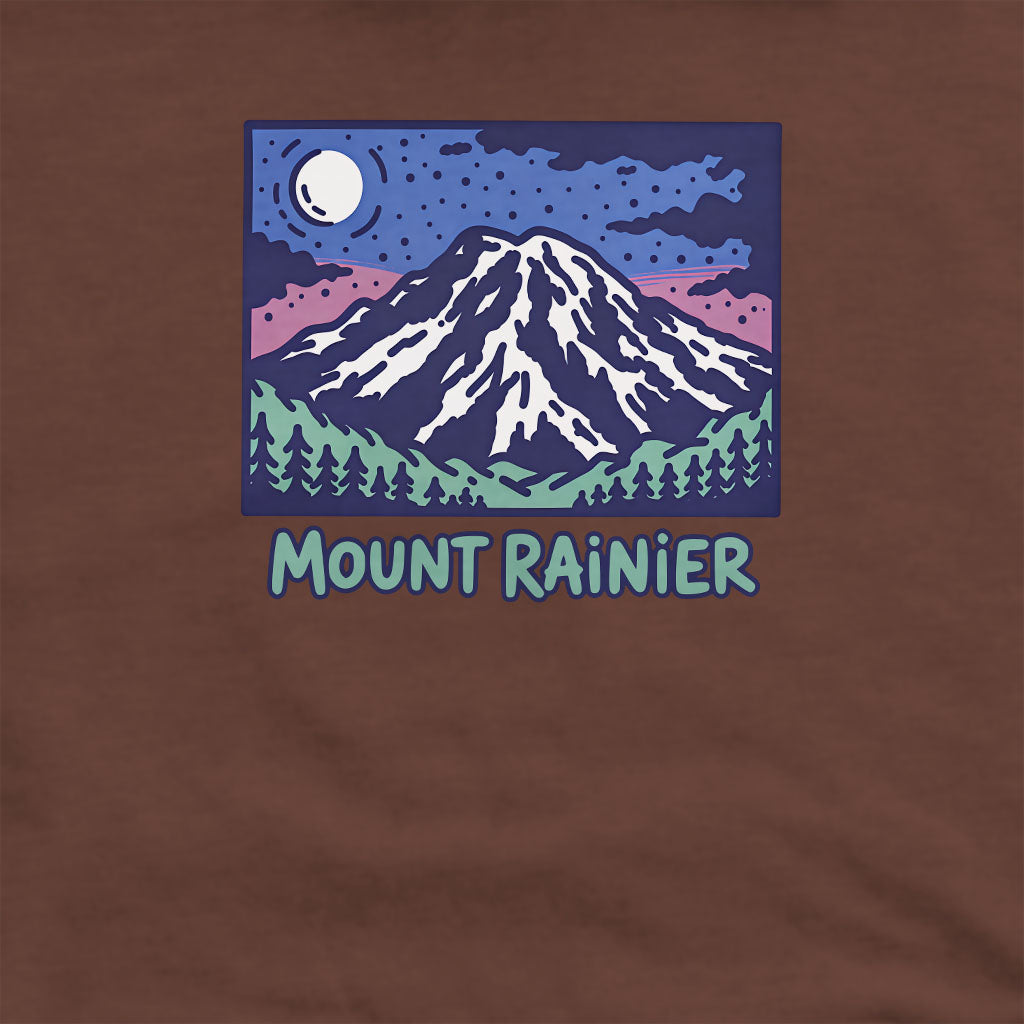 Mount Rainier at Night Crewneck Sweatshirt