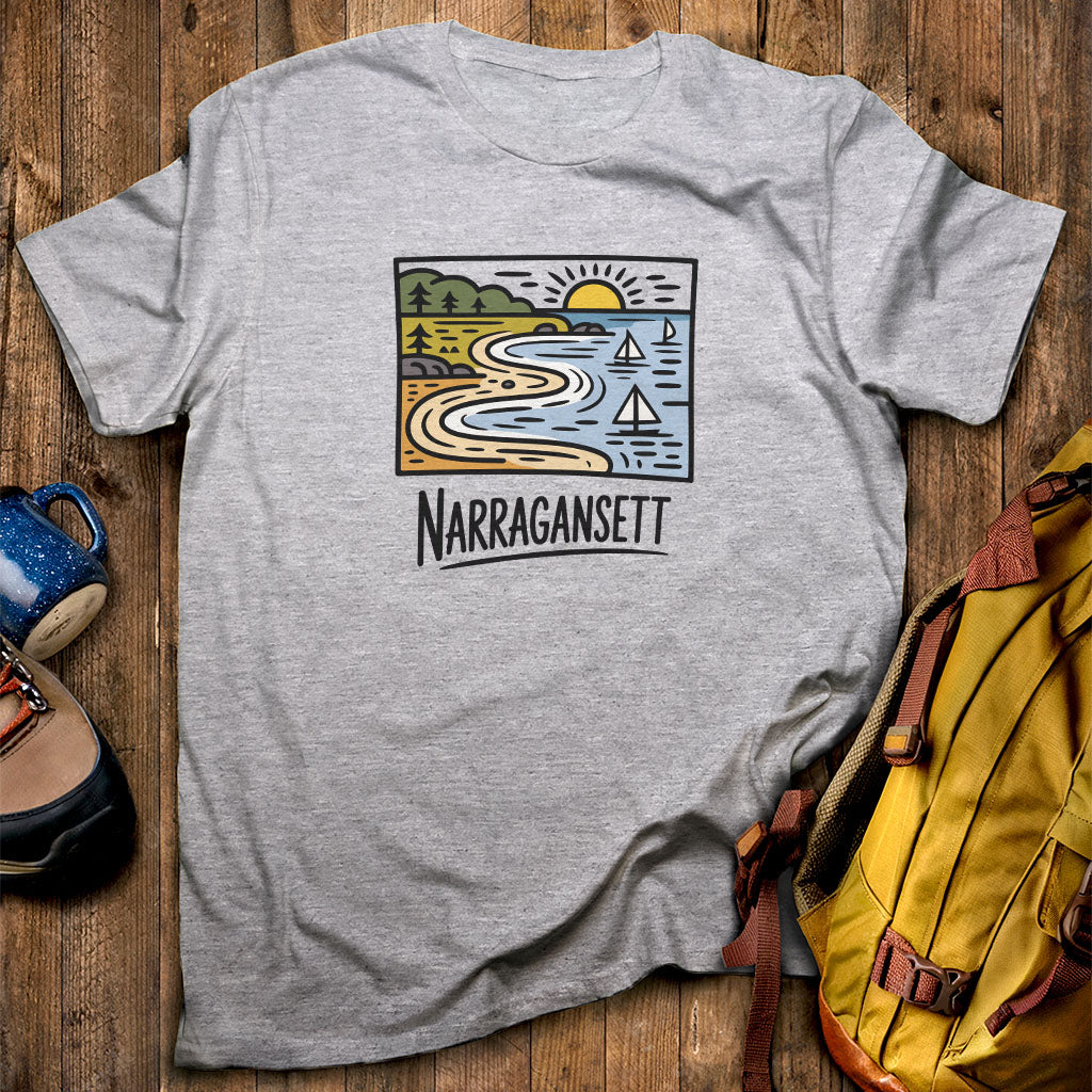 Narragansett Bay T-Shirt Sport Grey Adventure and Outdoors Themed T-Shirt